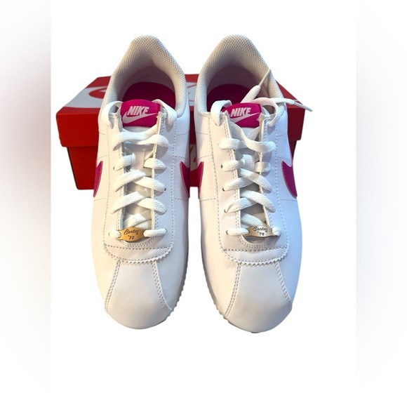 Nike Shoes - Nike White and Pink Classic Sneakers NWT